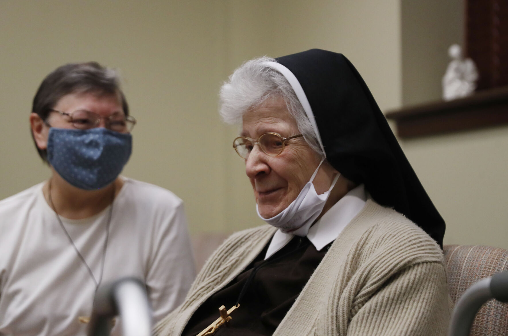 Sister Ursuline 100th birthday vaccination
